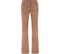 Cordhose BONPRIX "Stretch-Cordhose, Bootcut", Damen, Gr. 50, N-Gr, braun (camel), Cord, Obermaterial: 98% Baumwolle, 2% Elasthan, unifarben, regular fit lang, Hosen Cordhose, aus Baumwolle mit Elastha