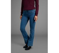 Bootcut-Jeans ARIZONA "Comfort-Fit", Damen, Gr. 40, N-Gr, blau (blau stone), Denim/Jeans, Obermaterial: 98% Baumwolle, 2% Elasthan, Basic, bequem lang, Jeans, ausgestellte Beinform, mit Eingrifftasche