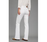 Bootcut-Jeans ARIZONA "Comfort-Fit", Damen, Gr. 50, N-Gr, weiß, Denim/Jeans, Obermaterial: 98% Baumwolle, 2% Elasthan, Basic, bequem lang, Jeans, ausgestellte Beinform, mit Eingrifftaschen, High-Waist