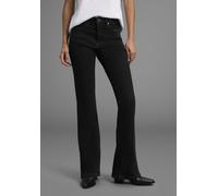 Bootcut-Jeans ARIZONA "Comfort-Fit", Damen, Gr. 96, L-Gr, schwarz, Denim/Jeans, Obermaterial: 98% Baumwolle, 2% Elasthan, Basic, bequem lang, Jeans, ausgestellte Beinform, mit Eingrifftaschen, High-Wa