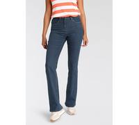 Bootcut-Jeans ARIZONA, Damen, Gr. 38, N-Gr, blau (dunkelblau), Denim/Jeans, Obermaterial: 98% Baumwolle, 2% Elasthan, clean, Basic, comfort fit lang, Jeans, hohe Leibhöhe (89599766-38) dunkelblau