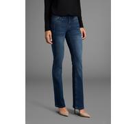 Bootcut-Jeans ARIZONA "mit Keileinsätzen", Damen, Gr. 19, K + L Gr, blau (dunkelblau us), Denim/Jeans, Obermaterial: 76% Baumwolle, 16% Polyester, 7% Viskose, 1% Elasthan, Basic, eng lang, Jeans, ausg