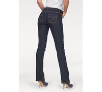 Bootcut-Jeans ARIZONA "mit Kontrastnähten", Damen, Gr. 92, K + L Gr, blau (rinsed), Denim/Jeans, Obermaterial: 80% Baumwolle, 19% Polyester, 1% Elasthan, Basic, ausgestellt lang, Jeans Bootcut-Jeans,