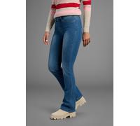 Bootcut-Jeans ARIZONA "Shaping", Damen, Gr. 17, K + L Gr, blau (blau used), Jeans, Obermaterial: 79% Baumwolle, 19% Polyester, 2% Elasthan, Basic, bootcut fit lang, Jeans, elastische Passform, Bootcut