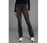 Bootcut-Jeans ARIZONA "Shaping", Damen, Gr. 34, N-Gr, dunkelgrau us, Denim/Jeans, Obermaterial: 79% Baumwolle, 19% Polyester, 2% Elasthan, Basic, schmal lang, Jeans, bootcut, Kontrastnähte, Used-Look-