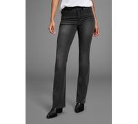 Bootcut-Jeans ARIZONA "Shaping", Damen, Gr. 40, N-Gr, grau (dunkelgrau us), Jeans, Obermaterial: 79% Baumwolle, 19% Polyester, 2% Elasthan, Basic, bootcut fit lang, Jeans, elastische Passform, Bootcut
