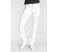 Bootcut-Jeans ARIZONA "Ultra Soft", Damen, Gr. 34, N-Gr, weiß, Denim/Jeans, Obermaterial: 65% Baumwolle, 33% Polyester, 2% Elasthan, Basic, bootcut fit lang, Jeans, elastische Passform, ausgestellte B