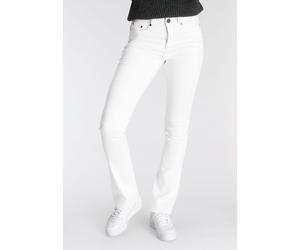 Bootcut-Jeans ARIZONA "Ultra Soft", Damen, Gr. 44, N-Gr, weiß, Denim/Jeans, Obermaterial: 65% Baumwolle, 33% Polyester, 2% Elasthan, Basic, bootcut fit lang, Jeans, elastische Passform, ausgestellte B