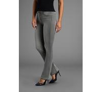 Bootcut-Jeans ARIZONA "Ultra-Stretch", Damen, Gr. 18, K + L Gr, grau (grau used), Denim/Jeans, Obermaterial: 74% Baumwolle, 24% Polyester, 2% Elasthan, Basic, extraeng lang, Jeans, normale Passform, B