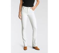 Bootcut-Jeans ARIZONA "Ultra-Stretch", Damen, Gr. 22, K + L Gr, weiß, Denim/Jeans, Obermaterial: 65% Baumwolle, 33% Polyester, 2% Elasthan, Basic, extraeng lang, Jeans, normale Passform, Baby-Bootcut,