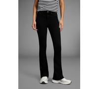 Bootcut-Jeans ARIZONA "Ultra Stretch", Damen, Gr. 34, N-Gr, schwarz (schwarz schwarz), Denim/Jeans, Obermaterial: 63% Baumwolle, 32% Polyester, 5% Elasthan, eng lang, Jeans, ausgestellte Beinform, Use