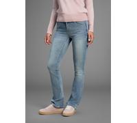 Bootcut-Jeans ARIZONA "Ultra-Stretch", Damen, Gr. 36, N-Gr, blau (blau used), Denim/Jeans, Obermaterial: 74% Baumwolle, 24% Polyester, 2% Elasthan, Basic, extraeng lang, Jeans, normale Passform, Baby-