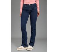 Bootcut-Jeans ARIZONA "Ultra-Stretch", Damen, Gr. 36, N-Gr, blau (rinsed), Denim/Jeans, Obermaterial: 74% Baumwolle, 24% Polyester, 2% Elasthan, Basic, extraeng lang, Jeans, normale Passform, Baby-Boo