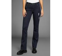 Bootcut-Jeans ARIZONA "Ultra-Stretch", Damen, Gr. 38, N-Gr, blau (rinsed), Denim/Jeans, Obermaterial: 74% Baumwolle, 24% Polyester, 2% Elasthan, bootcut fit lang, Jeans, ausgestellte Beinform, modisch