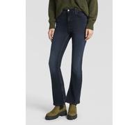 Bootcut-Jeans BOSS ORANGE "Rosa High Rise Bootcut Premium Damenmode", Damen, Gr. 32, Länge 30, dunkelblau 401, Denim/Jeans, Obermaterial: 91% Baumwolle, 7% Polyester, 2% Elasthan, unifarben, bootcut f