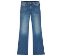 Bootcut-Jeans BOSS ORANGE "SOFT BOOTCUT LR Premium Damenmode", Damen, Gr. 34, Länge 32, dunkelblau 403, Denim/Jeans, Obermaterial: 73% Baumwolle, 26% Lyocell, 1% Elasthan, unifarben, Jeans, Low Rise (