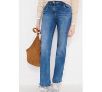 Bootcut-Jeans CECIL "Style Toronto", Damen, Gr. 34, Länge 30, authentic used wash, Denim/Jeans, Obermaterial: 78% Baumwolle, 20% Polyester, 2% Elasthan. Futter: 52% Polyester, 48% Baumwolle, unifarben