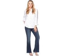 Bootcut Stretch-Jeans im Used-Look, dark blue Denim, Gr.58