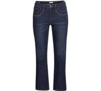 Bootcut-Jeans SHEEGO, Damen, Gr. 96, Langgrößen, blau (dunkelblau denim), 76% Baumwolle, 22% Polyester, 2% Elasthan, unifarben, lang, Jeans (67665607-96) dunkelblau denim