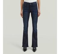 Bootcut-Jeans G-STAR "3301 Flare Wmn", Damen, Gr. 29, Länge 32, worn in chopper, Denim/Jeans, Obermaterial: 92% Baumwolle, 6% Elastomultiester, 2% Elasthan, bootcut fit normal, Jeans, aus Stretch-Deni