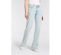 Bootcut-Jeans HERRLICHER "Edna Denim Comfort", Damen, Gr. 34, Länge 34, cool breeze, Denim/Jeans, Obermaterial: 98% Baumwolle, 2% Elasthan, ausgestellt, Jeans Bootcut-Jeans (99529461-34)