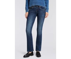 Bootcut-Jeans HERRLICHER "Pearl Boot Denim Light", Damen, Gr. 33, Länge 34, mysterious, Denim/Jeans, Obermaterial: 98% Baumwolle, 2% Elasthan, slim fit knöchellang, Jeans, im Five-Pocket Style (384419