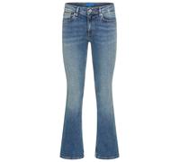 Bootcut-Jeans HUGO BLUE "Getti", Damen, Gr. 28, Länge 32, blau (medium blau 429), Denim/Jeans, Obermaterial: 98% Baumwolle, 2% Elasthan, unifarben, schmal, Jeans, Ausgestelltes Bein, elastisches Denim