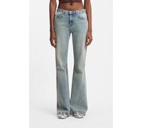 Bootcut-Jeans HUGO "Gelissa", Damen, Gr. 32, Länge 32, bright blau 431, Denim/Jeans, Obermaterial: 99% Baumwolle, 1% Elasthan, unifarben, ausgestellt lang, Jeans, Mid Rise, weit ausgestellt (11744300-