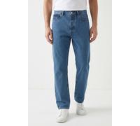 Bootcut-Jeans HUGO "Nate", Herren, Gr. 33, Länge 32, blau (bright blau437), Denim/Jeans, Obermaterial: 100% Baumwolle, unifarben, normal lang, Jeans (47915624-33) bright blau437