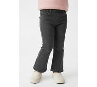 Bootcut-Jeans KIDS ONLY "KMGRAIN FLARED ELAST JEANS DNM NOOS", Mädchen, Gr. 104, N-Gr, medium grau denim, Denim/Jeans, Obermaterial: 53% Viskose, 29% Baumwolle, 17% Polyester, 1% Elasthan, unifarben, 