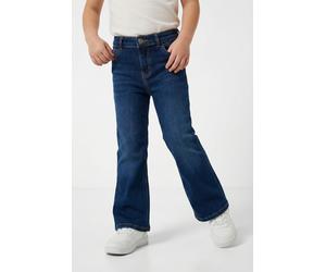 Bootcut-Jeans KIDS ONLY "KOGMADISON BLUSH WIDE DNM DIA092 NOOS", Mädchen, Gr. 146, N-Gr, dunkelblau denim, Denim/Jeans, Obermaterial: 92% Baumwolle, 6% Polyester, 2% Elasthan, unifarben, bootcut fit,