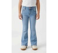 Bootcut-Jeans KIDS ONLY "KOGROYAL LIFE REG FLARED PIM020", Mädchen, Gr. 146, N-Gr, blau (light blau denim), Denim/Jeans, Obermaterial: 69% Baumwolle, 29% Polyester, 2% Elasthan, unifarben, skinny fit