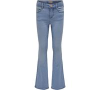 Bootcut-Jeans KIDS ONLY "KOGROYAL LIFE REG FLARED PIM020", Mädchen, Gr. 158, N-Gr, blau (light blau denim), Denim/Jeans, Obermaterial: 69% Baumwolle, 29% Polyester, 2% Elasthan, unifarben, skinny fit