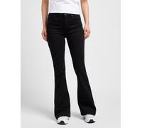 Bootcut-Jeans LEE "BREESE", Damen, Gr. 28, Länge 31, schwarz (schwarz rinse), Denim/Jeans, Obermaterial: 82% Baumwolle, 16% Polyester, 2% Elasthan, unifarben, skinny fit lang, Jeans, im Five-Pocket St