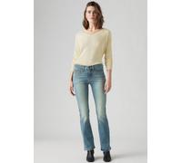 Bootcut-Jeans LEVI'S "315 Shaping Boot", Damen, Gr. 30, Länge 34, blau (cave wall), Denim/Jeans, Obermaterial: 81% Baumwolle, 18% Polyester, 1% Elasthan, lang, Jeans, Topseller (64191400-30) cave wall