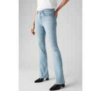 Bootcut-Jeans LEVI'S "725 HIGH RISE BOOTCUT", Damen, Gr. 26, Länge 30, blau (eternal indigo light), Denim/Jeans, Obermaterial: 80% Baumwolle, 19% Polyester, 1% Elasthan, bootcut fit lang, Jeans (23736