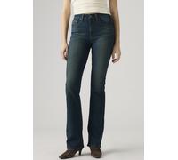 Bootcut-Jeans LEVI'S "725 HIGH RISE BOOTCUT", Damen, Gr. 30, Länge 30, blau (tint time), Denim/Jeans, Obermaterial: 80% Baumwolle, 19% Polyester, 1% Elasthan, bootcut fit lang, Jeans (11580123-30) tin