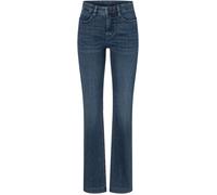 Bootcut-Jeans MAC "BOOT", Damen, Gr. 46, Länge 30, blau (chic urban dunkelblau), Denim/Jeans, Obermaterial: 91% Baumwolle, 7% Elastomultiester, 2% Elasthan, unifarben, bootcut fit knöchellang, Jeans,
