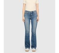Bootcut-Jeans MAC "Dream-Boot", Damen, Gr. 44, Länge 32, fancy authentic blau, Denim/Jeans, Obermaterial: 92% Baumwolle, 5% Elastomultiester, 3% Elasthan, figurbetont lang, Jeans, Gerade geschnitten m