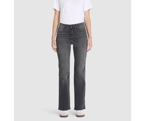 Bootcut-Jeans MAC "LAURA", Damen, Gr. 48, Länge 28, authentic carbon wash, Denim/Jeans, Obermaterial: 89% Baumwolle, 8% Polyester, 3% Elasthan, lang, Jeans, Figurformende Denim-Qualität (96555313-48)