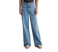Bootcut-Jeans MARC O'POLO "aus Organic-Cotton-Polyester-Stretch", Damen, Gr. 33, Länge 32, light blau, Obermaterial: 90% Baumwolle, 9% Polyester, 1% Elasthan, unifarben, bootcut fit normal, Jeans (201