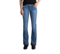 Bootcut-Jeans MARC O'POLO DENIM "aus Bio-Baumwoll-Stretch", Damen, Gr. 29, Länge 32, medium blau, Obermaterial: 94% Baumwolle, 4% Elastomultiester, 2% Elasthan, unifarben, bootcut fit normal, Jeans (2