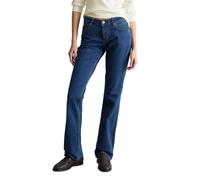 Bootcut-Jeans MARC O'POLO DENIM "aus Organic Cotton-Mix-Stretch", Damen, Gr. 26, Länge 30, blau (bright blau), Obermaterial: 95% Baumwolle, 4% Polyester, 1% Elasthan, unifarben, bootcut fit normal, Je