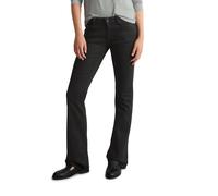 Bootcut-Jeans MARC O'POLO DENIM "aus superstretchigem Organic Cotton-Mix", Damen, Gr. 32, Länge 34, schwarz, Obermaterial: 90% Baumwolle, 8% Elastomultiester, 2% Elasthan, unifarben, ausgestellt norma