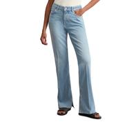 Bootcut-Jeans MARC O'POLO "Kiruna", Damen, Gr. 28, Länge 32, clean sustainable light wash, Denim/Jeans, Obermaterial: 98% Baumwolle, 2% Elasthan, modisch, lang, Jeans, Schlitze an der Beininnenseite,