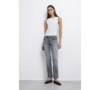 Bootcut-Jeans MAVI "BELLA MID-RISE", Damen, Gr. 28, Länge 32, lt smoke str, 86% Baumwolle, 12% Polyester, 2% Elastan, normal normal, Jeans, Bootcut Jeans (75148231-28) lt smoke str