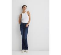 Bootcut-Jeans MAVI "MARIA", Damen, Gr. 30, Länge 34, schwarz brushed str, 86% Baumwolle, 12% Polyester, 2% Elasthan, normal normal, Jeans, Bootcut Jeans (42845829-30) schwarz brushed str
