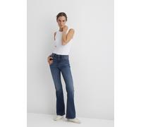 Bootcut-Jeans MAVI "SAMARA", Damen, Gr. 29, Länge 32, schwarz shaded glam, 86% Baumwolle, 12% Polyester, 2% Elasthan, normal normal, Jeans, Flared Jeans (26734808-29) schwarz shaded glam