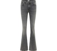 Bootcut-Jeans MUSTANG "Damen Style Shelby Slim Boot", Damen, Gr. 25, Länge 30, 702 dunkelgrau, Denim/Jeans, 79% Baumwolle, 9% Elastomultiester, 9% Lyocell, 3% Elasthan, unifarben, bootcut fit, Jeans B