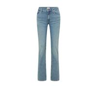 Bootcut-Jeans MUSTANG "Damen Style Shelby Slim Boot", Damen, Gr. 26, Länge 32, 301 mittelblau, 99% Baumwolle, 1% Elasthan, gestreift, bootcut fit, Jeans (95992036-26) 301 mittelblau